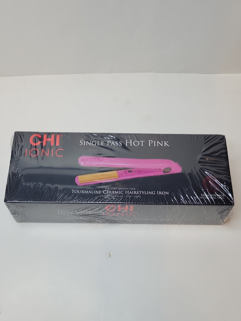 Single Pass Hot Pink Tourmaline Ceramic Hair Straightener